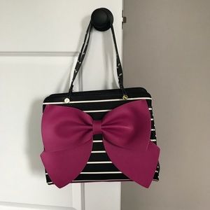 Betsy Johnson stripes/bows purse